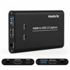 Picture of Audio Video Capture Card, POWERAXIS HDMI USB3.0 4K 1080P 60fps Reliable Portable Video Converter for Gameing Streaming Teaching Live Broadcastsing Video Conference Video Recording - (Black)