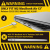 Picture of IBENZER Compatible with M2 2023 2022 MacBook Air 13 inch case, Model A2681, Hard Shell Case & Keyboard Cover & Screen Film& Type-C Adapter for New M2 Mac Air 13.6 in, Clear, AT13-KK-CL+2TC