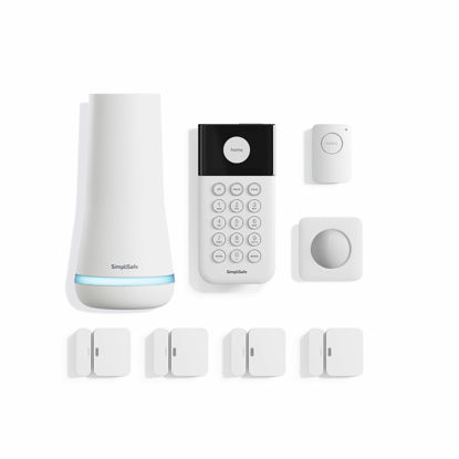 Picture of SimpliSafe 8 Piece Wireless Home Security System - Optional 24/7 Professional Monitoring - No Contract - Compatible with Alexa and Google Assistant , White