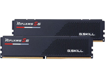 Picture of G.SKILL Ripjaws S5 Series (Intel XMP 3.0) DDR5 RAM 64GB (2x32GB) 6400MT/s CL32-39-39-102 1.40V Desktop Computer Memory UDIMM - Matte Black (F5-6400J3239G32GX2-RS5K)