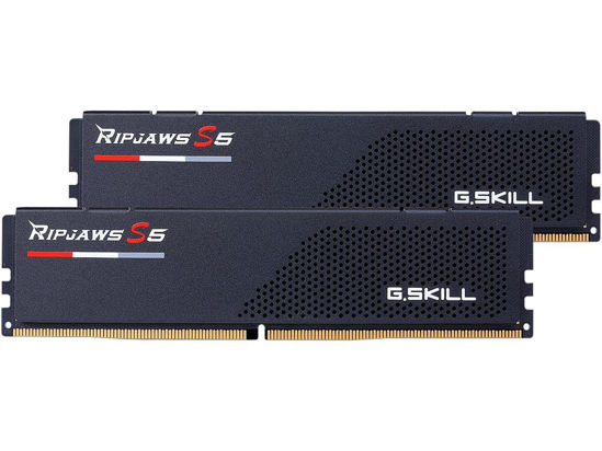 Picture of G.SKILL Ripjaws S5 Series (Intel XMP 3.0) DDR5 RAM 64GB (2x32GB) 6400MT/s CL32-39-39-102 1.40V Desktop Computer Memory UDIMM - Matte Black (F5-6400J3239G32GX2-RS5K)