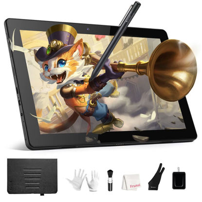 Picture of Standalone Drawing Tablet, 10 Inch Drawing Tablet with Screen No Computer Needed, Android 12 Pen Display 4GB/64GB