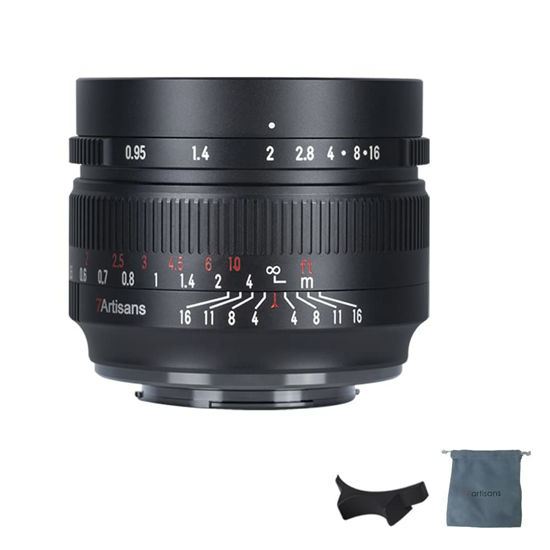 Picture of 7artisans 50mm F0.95 Large Aperture Manual Prime Lens APS-C for Olympus/Panasonic M43 Mirrorless Cameras Like E-P1/E-P2/E-P3/E-P5 & GH1/GH2/GH3/GH4/GH5