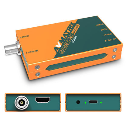 Picture of AVMATRIX UC2018 Video Capture Card SDI&HDMI to USB 3.0(Gen1) 1080P60 Uncompressed (YUY2) Video Capture with Ultra-Low Latency for Video Conferencing, Home Office, Gaming, on OBS, Zoom, Teams, PC/Mac