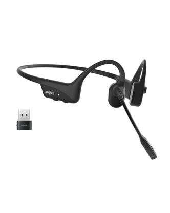 Picture of SHOKZ OpenComm2 UC - Bone Conduction Bluetooth Stereo Computer Headset with Boom Mic - USB-A Compatible with PC and Mac - Zoom Certified - with Bookmark