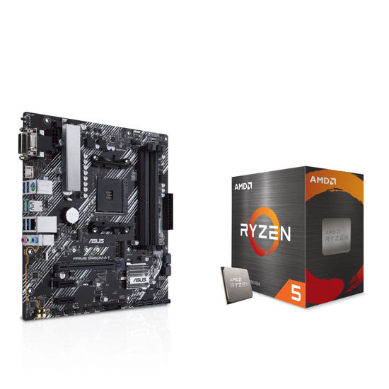 Picture of Micro Center AMD Ryzen 5 5500 6-Core, 12-Thread Unlocked Desktop Processor Bundle with ASUS Prime B450M-A II AMD AM4 (Ryzen 5000, 3rd/2nd/1st Gen Ryzen Micro ATX Motherboard