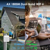Picture of Outdoor WiFi Extender, AX1800 Dual Band Long Range Outdoor Wireless Access Point with 1000Mbps WAN/LAN Port,PoE Powered,Weatherproof,4x8dBi Antennas,Supports AP/Repeater,Mesh Router/Extender Mode