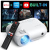 Picture of 4K Projector with WiFi and Bluetooth - 450 ANSI Lumen Portable Smart Projector, Native 1080P Phone Projector with Built-in Netflix/Prime Video/YouTube, YOTON Y9 Home Movie Projector