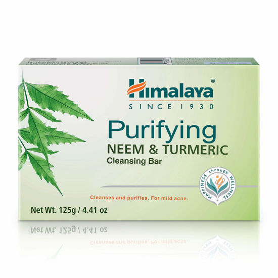 Picture of Himalaya Purifying Neem & Turmeric Cleansing Bar for Clean and Healthy Looking Skin, 4.41 Oz (125 gm)