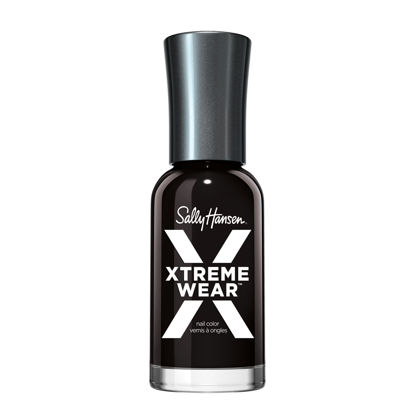 Picture of Sally Hansen Xtreme Wear Nail Polish, Streak-Free, Shiny Finish, Long-Lasting Nail Color, Black Out, 0.40 fl oz