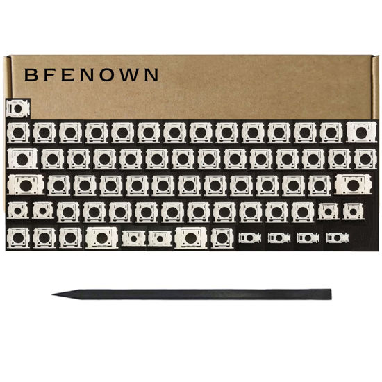 Picture of Bfenown Replacement US Keycap Keys Key Cap Scissor Clips Hinge for Macbook Pro Retina 13" 16" A2141 A2289 A2251 MVVL2LL/A MVVM2LL/A MWP72LL/A MXK62LL/A 2019, A2338 MYDA2LL/A M1 2020,A2338 M2 2022 Year