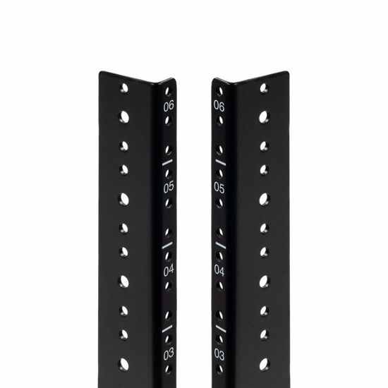 Picture of NavePoint 6U Vertical Rack Rail Pair DIY Kit with Hardware, Black