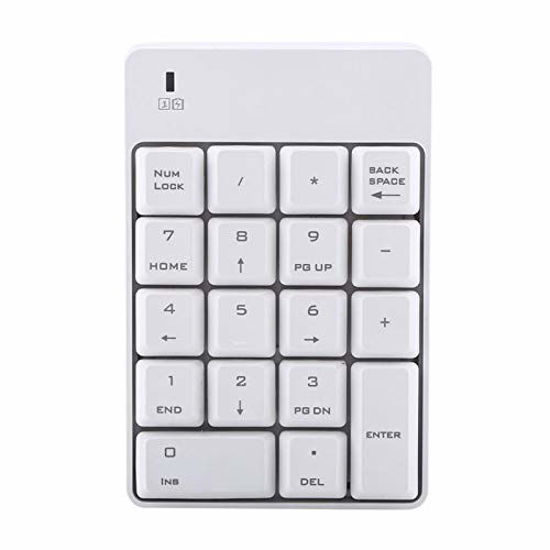 Picture of 2.4GHz Numeric Keypad Wireless USB Numeric Keypad Numpad Number with Mini USB Receiver 18 Keys for Laptop PC New(White)