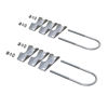 Picture of Aimeboost 2 PCS Stainless Steel Antenna Mount Clamp U-Bolt Mounting Hardware Antenna Mast Clamp V Jaw Bracket Accessories for TV CB Ham Outside Home Antenna Double Pipe-Mounting