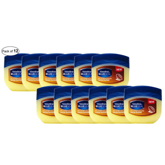 Picture of Vaseline Petroleum Jelly Blue Seal With Cocoa Butter (100ml) (Pack of 12)