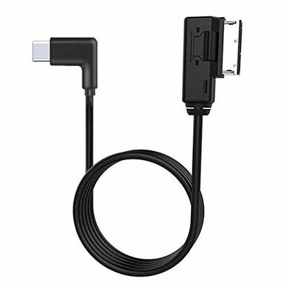 Picture of AMI Music Interface to Type C Adapter Aux Type C Cable Compatible with Merceeds Benz A B C E G CLS GLK SL SLK Class 2011-14 for Android Galaxy Google Pixel