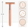 Picture of Bambaw Safety Razor for Women, Double Edge Razor with a Blade, Reusable Razor, Plastic Free - Rose Gold