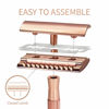 Picture of Bambaw Safety Razor for Women, Double Edge Razor with a Blade, Reusable Razor, Plastic Free - Rose Gold