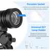 Picture of Neewer E26/E27 Lamp Holder with Light Stand Mount, Porcelain Socket and Umbrella Holder, Studio Photography AC Socket for Lamp Bulb Light Stand, 2 Packs