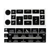 Picture of Ombialo AC Radio Dash Button Repair Stickers Decals Compatible with Cadillac 2007-2014 Escalade ESV EXT (AC16+Radio18)