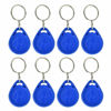 Picture of 100 Pcs 125KHz RFID Key Fob Proximity ID IC Card Token Tag Keypad Card Keychains RFID Proximity Card Key for Access Control(ID)