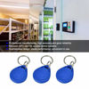 Picture of 100 Pcs 125KHz RFID Key Fob Proximity ID IC Card Token Tag Keypad Card Keychains RFID Proximity Card Key for Access Control(ID)