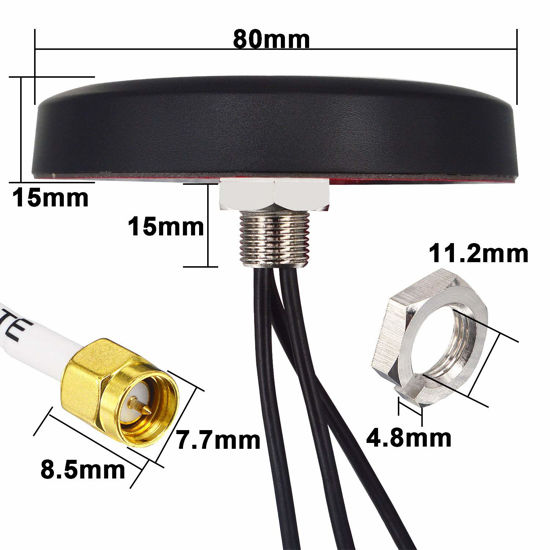 Getuscart G Lte Wifi Gps Antenna Combined Antennas Magnet And Adhesive Mount Leads Antenna