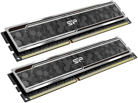 Picture of Silicon Power DDR3 16GB (2x8GB) 1600MHz (PC3 12800) RAM 240-pin CL11 1.5V Unbuffered UDIMM Desktop Memory with Heatsink (SP016GBLTU160ND2J7)