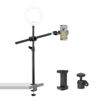 Picture of JINSUI Overhead Phone Mount with Holding Arm, Adjustable Camera Desk Mount with Phone Holder and 360° Ball Head, Table C-Clamp Mount Stand for Webcam, Light, Video Recording, Live Streaming