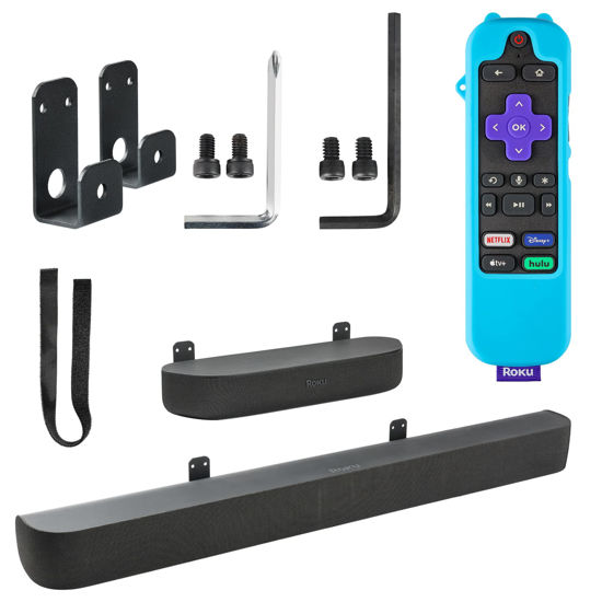 Picture of Wall Mount Bracket for Roku Streambar,Roku Smart Soundbar, Sturdy Soundbar Holder for Roku, with Silicone Remote Cover