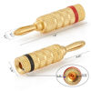 Picture of WGGE WG-3333 24k Gold Plated Speaker Banana Plugs-Closed Screw Type (12 Pairs (24 Plugs))