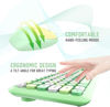 Picture of Dedeo Wireless Keyboard and Mouse Combo,USB Green 110 Keys Compact Full Size Colorful Keyboard and Mouse Set, 2.4Ghz Noise-reducing Ultra-Quiet Keys, Ultra-Thin Sleek，for Windows, PC, Laptop, Desktop