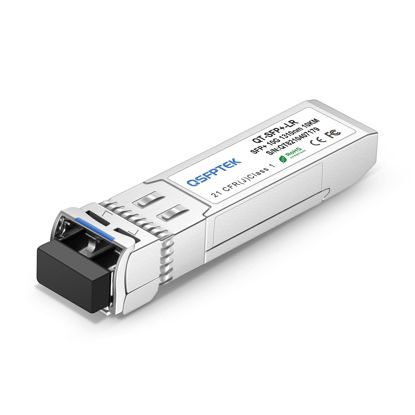 Picture of QSFPTEK 10GBASE-LR SFP+ Transceiver, 10Gbe SFP Module, 1310nm 10km DDM Single-Mode LC Optical Ethernet 10Gb SFP Compatible with Ubiquiti UF-SM-10G-20, Mikrotik, Netgear