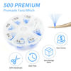 Picture of Volume Lash Extensions 10D Blue Premade Fans 500 PCS 0.07mm 9-16mm Mixed C/D Curl Blue Short Stem Premade Volume Eyelash Extensions Pointed Base Fans by WENDY LASHES (500PCS-10D-0.07-C, 9-16mm MIXED)