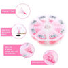 Picture of Volume Lash Extensions 10D Light Pink Premade Fans 500 PCS 0.07mm 9-16mm Mixed C/D Curl Short Stem Premade Volume Eyelash Extensions Pointed Base Fans by WENDY LASHES (500PCS-10D-0.07-C, 9-16mm)