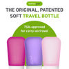 Picture of humangear GoToob+ 3-Pack (Small) | Refillable Silicone Travel Bottle | Locking Lid | Food-Safe Material | Rose/Lilac/Magenta, Small (1.7 fl.oz; 53ml)