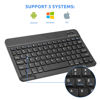 Picture of EVACH Ultra Slim Bluetooth Keyboard Compatible with Amazon Fire 10/iPad 10.2"/iPad Air/iPad Pro,iPhone and Other Devices Including iOS/Android/Windows,Dark Black