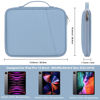 Picture of iPad Pro 12.9 Sleeve Case, Padded Protective Accessories Bag for Pad Pro 12.9 M2/M1/2018-2020, Surface Pro 9/8/X/7/6, 12.4” Galaxy Tab S8/S7+ (PU-Misty Blue12.9)