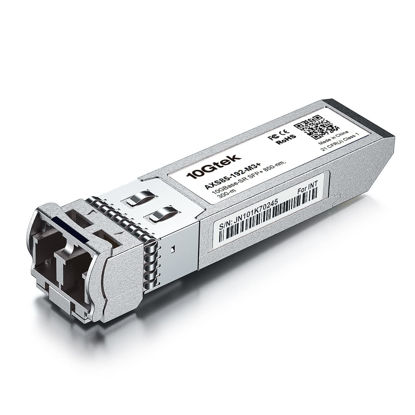 Picture of Industrial Grade 10GBase-SR SFP+ Transceiver, 10G 850nm MMF, up to 300 Meters, Compatible with Cisco SFP-10G-SR, Meraki MA-SFP-10GB-SR, Ubiquiti UniFi UF-MM-10G, Fortinet, Mikrotik, Netgear and More