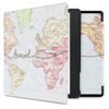 Picture of kwmobile Case Compatible with Kobo Elipsa Case - eReader Cover - Travel Black/Multicolor