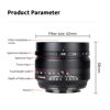 Picture of 7artisans 50mm F0.95 APS-C Manual Fixed Camera Lens for Fuji X-Mount Cameras