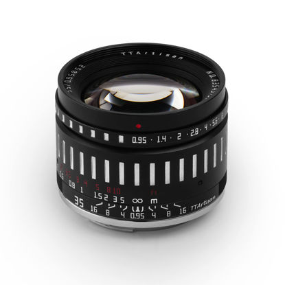 Picture of TTArtisan 35mm F0.95 APS-C Large Aperture Manual Focus Mirrorless Cameras Lens for E Mount Compatible with A5000、A6000、A6100、A6300、A6400、A6500、A6600、NEX-5、NEX-7 Black Silver