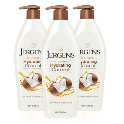 Picture of Jergens Hydrating Coconut Body Moisturizer, 16.8 Ounce (Pack of 3)