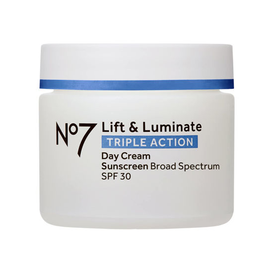 Picture of No7 Lift & Luminate Triple Action Day Cream SPF 30 - Broad Spectrum Anti Aging Face Cream - Hydrating Hibiscus Peptides & Hyaluronic Acid + Brightening Emblica & Vitamin C (50ml)