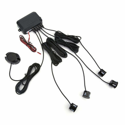 Picture of 12v Auto Radar System Car Vehicle Reverse Backup Sound Warning Parking Sensors Beep Alarm Buzzing Alert Universal Distance Detection Rear Reversing Assistance Kit Indicator Probe Reminder 30CM~150CM