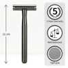 Picture of Bambaw Safety Razor for Men, Metal Razor with a Blade for Safety Razor, Razor Zero Waste - Black