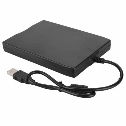 Picture of 1.44 MB External USB FDD Floppy Disk Drive for PC Laptop , Floppy Diskette Disk Drive Notebook | Black USB External Floppy Diskette with Shockproof Footrest