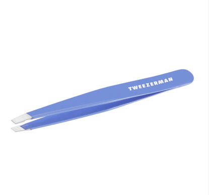 Picture of Tweezerman Stainless Steel Slant Tweezer - Eyebrow Tweezers for Women and Men (Lapis Blue)