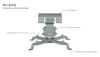 Picture of Mount-It! Projector Ceiling Mount for Epson, Optoma, Benq, ViewSonic LCD/DLP Projectors with Adjustability, Compact Universal Bracket Design, 44lb Load Capacity, Silver