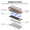 Picture of Acidalie M.2 SSD heatsink with Double Layer Aluminum and 4 Copper Heat Pipes Cooler for M.2 SSD 2280[Silver]